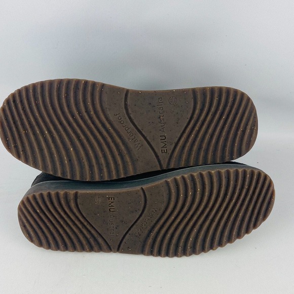 Womens 6 Emu Australia Tasman Mini Sheepskin‎ Ankle Boots Gray Suede Waterproof - Picture 7 of 9